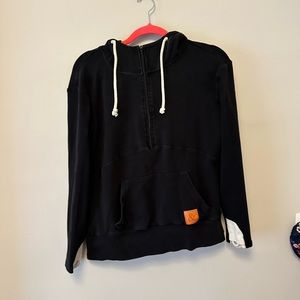 Ampersand black half zip hoodie